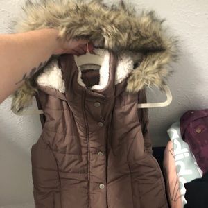 Fur aeropostal jacket bomber